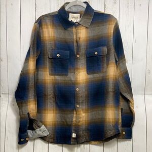 UpWest Blue and Gold Flannel Shirt